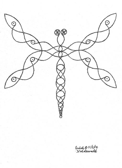Celtic Knot Dragonfly by Erich Heidewald